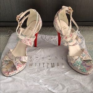 Stuart Weitzman Multicolor Leather Size 9M Heel